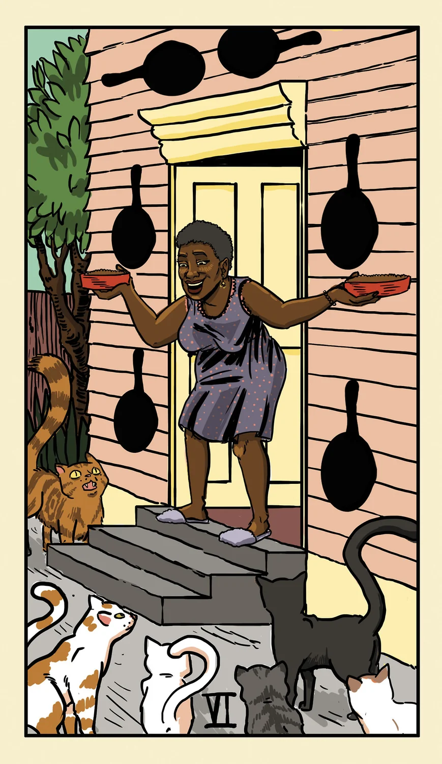 VIII of Cast Irons card from the Delta Enduring Tarot deck