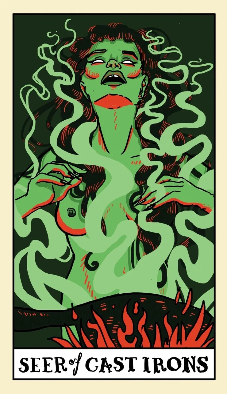 Seer of Cast Irons card from the Delta Enduring Tarot deck