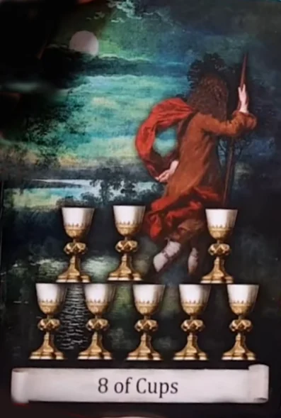 8 of Cups from the Distant Past Tarot deck