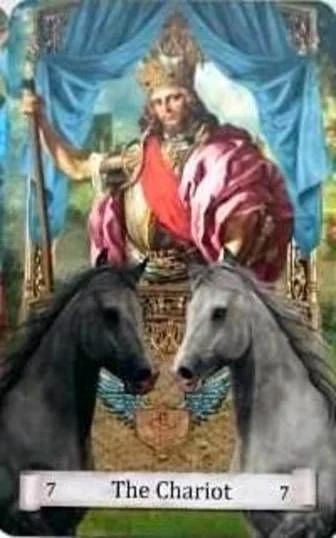 The Chariot from the Distant Past Tarot deck