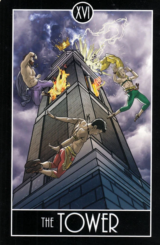 The Tower card from the Divine Diversity Tarot deck