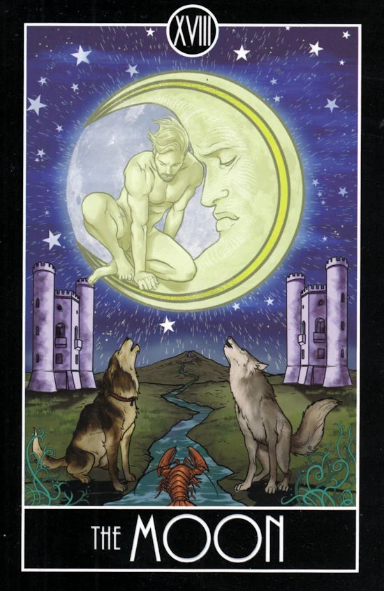The Moon card from the Divine Diversity Tarot deck