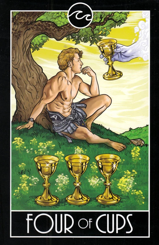 Four of Cups card from the Divine Diversity Tarot deck