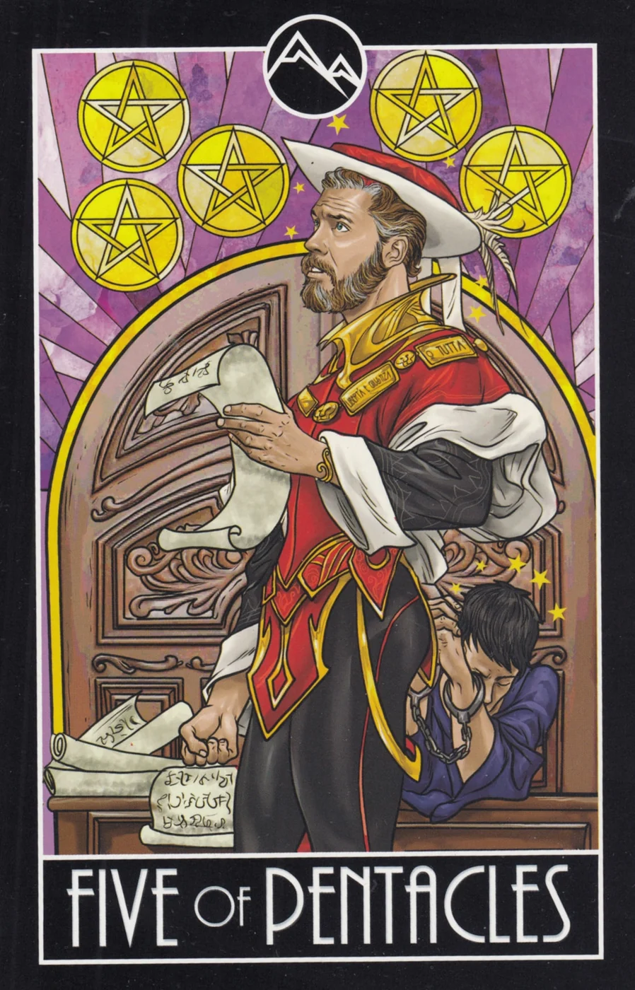 Five of Pentacles card from the Divine Diversity Tarot deck