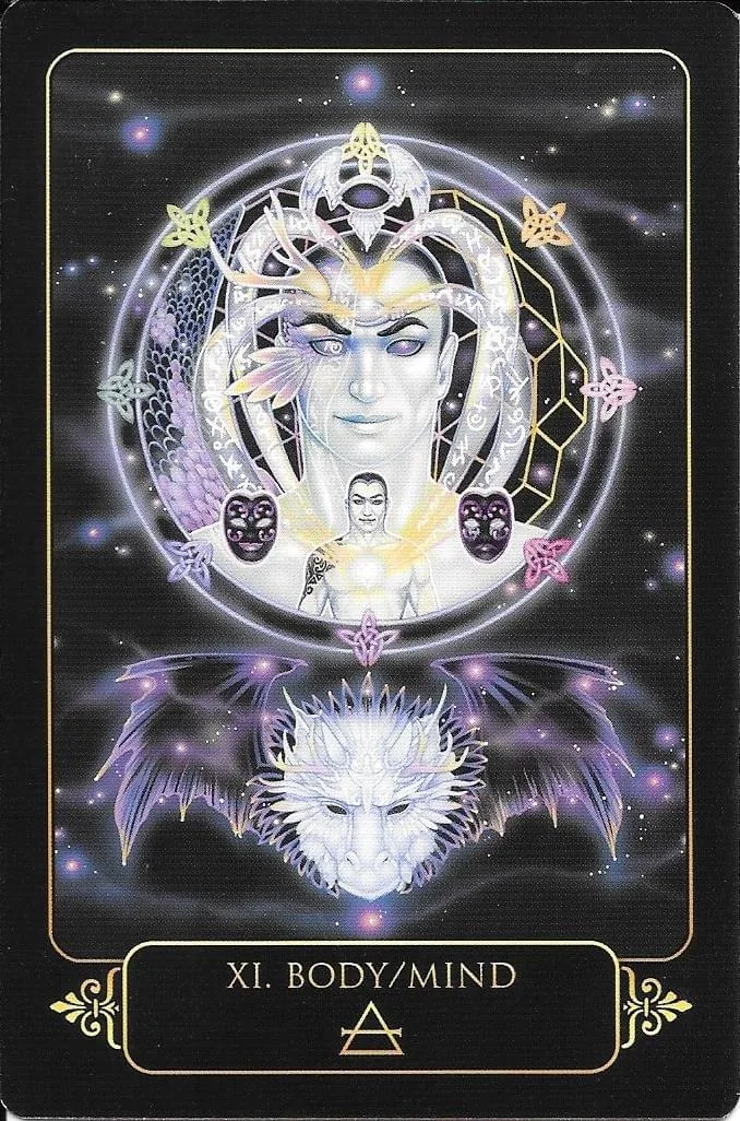 Dreams of Gaia Tarot Review 7 XI. Body/Mind card from Dreams of Gaia Tarot