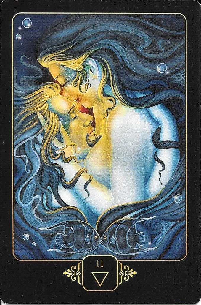 Dreams of Gaia Tarot Review 12 2 of Water card from Dreams of Gaia Tarot