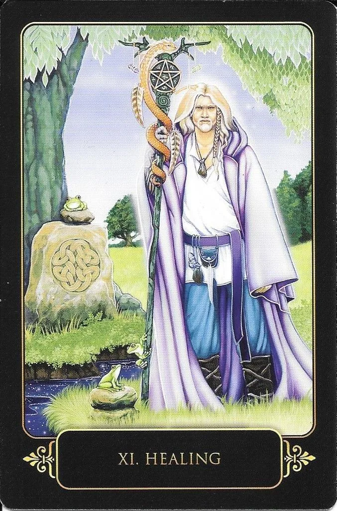 Dreams of Gaia Tarot Review 13 XI. Healing card from Dreams of Gaia Tarot