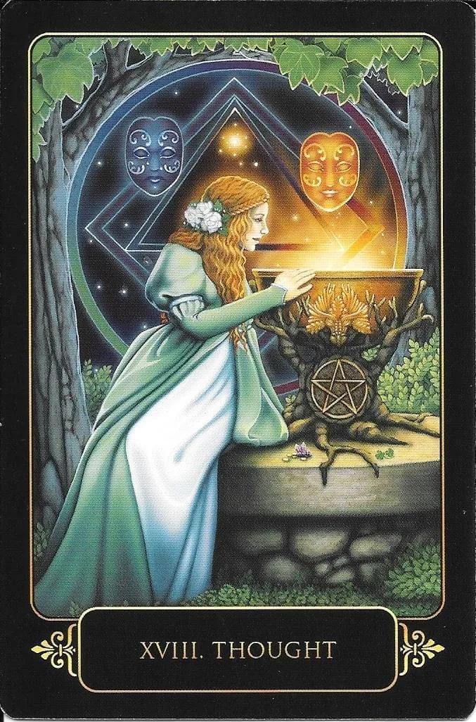 XVIII. Thought card from the Dreams of Gaia Tarot deck