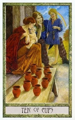 10 of Cups - Druidcraft Tarot - Tarot Deck by Philip and Stephanie Carr-Gomm