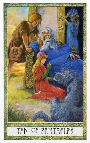 10 of Pentacles - Druidcraft Tarot - Tarot Deck by Philip and Stephanie Carr-Gomm