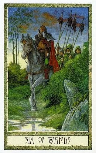 6 of Wands - Druidcraft Tarot - Tarot Deck by Philip and Stephanie Carr-Gomm