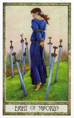 8 of Swords - Druidcraft Tarot - Tarot Deck by Philip and Stephanie Carr-Gomm