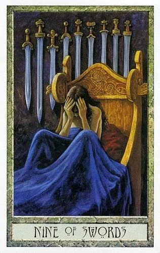 9 of Swords - Druidcraft Tarot - Tarot Deck by Philip and Stephanie Carr-Gomm
