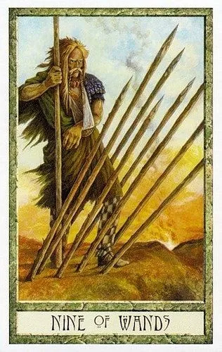 9 of Wands - Druidcraft Tarot - Tarot Deck by Philip and Stephanie Carr-Gomm