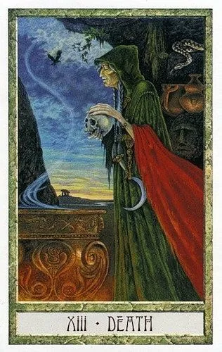 Death card from the Druidcraft Tarot deck