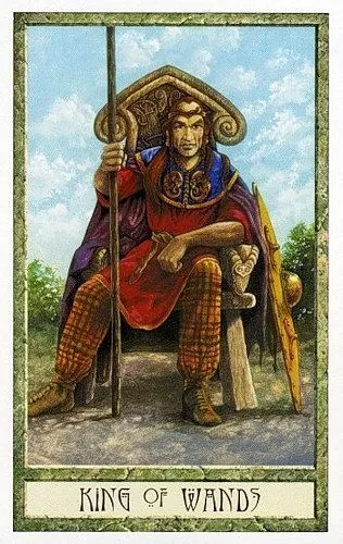 King of Wands - Druidcraft Tarot - Tarot Deck by Philip and Stephanie Carr-Gomm
