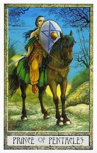 Prince of Pentacles - Druidcraft Tarot - Tarot Deck by Philip and Stephanie Carr-Gomm