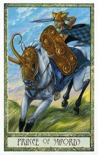 Prince of Swords - Druidcraft Tarot - Tarot Deck by Philip and Stephanie Carr-Gomm