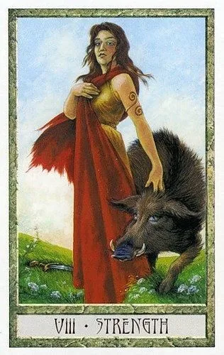 Strength - Druidcraft Tarot - Tarot Deck by Philip and Stephanie Carr-Gomm