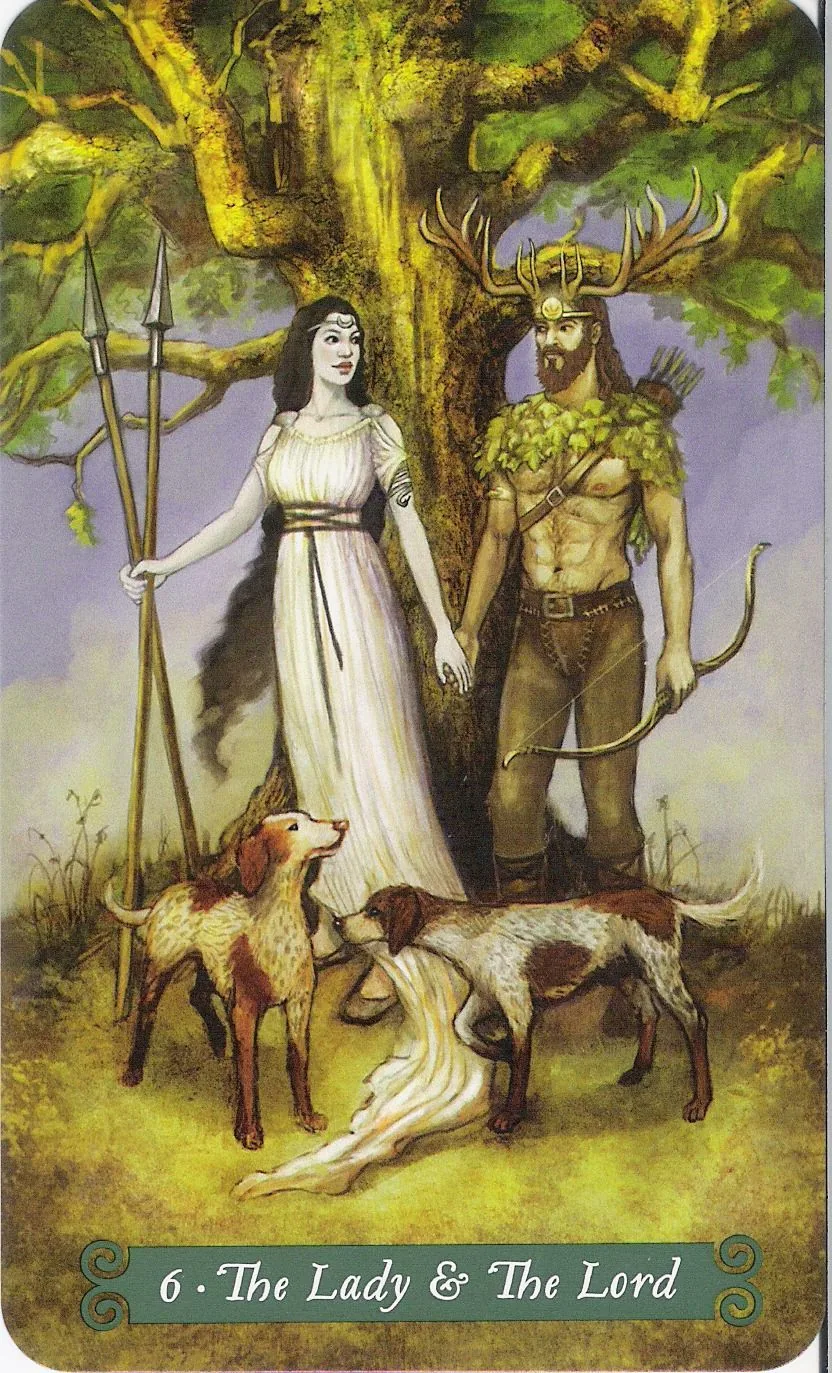 The Lovers - Druidcraft Tarot - Tarot Deck by Philip and Stephanie Carr-Gomm