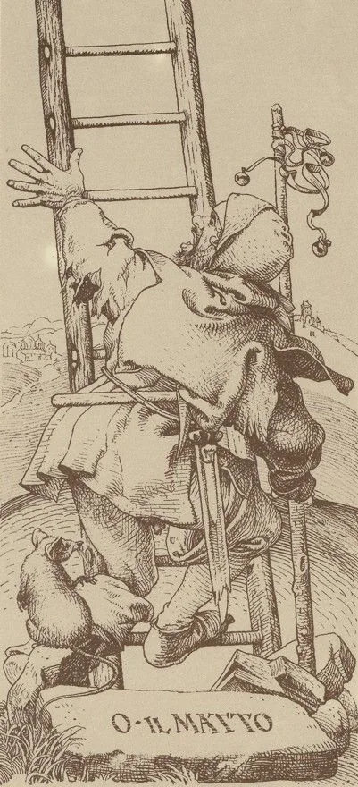 1989 Edition — 0. The Fool - The Durer Tarot - Tarot Deck by Giacinto Gaudenzi