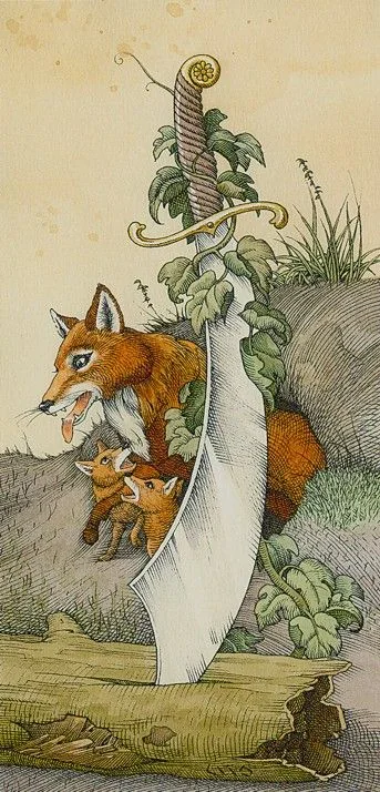 Ace Of Swords - The Durer Tarot - Tarot Deck by Giacinto Gaudenzi