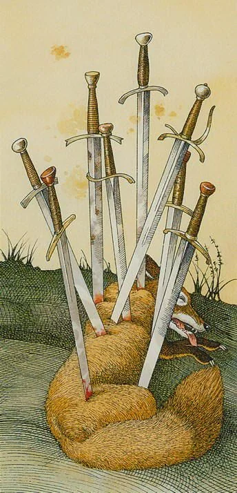 Eight Of Swords - The Durer Tarot - Tarot Deck by Giacinto Gaudenzi