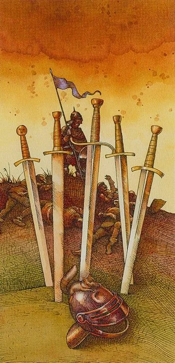 Five Of Swords - The Durer Tarot - Tarot Deck by Giacinto Gaudenzi