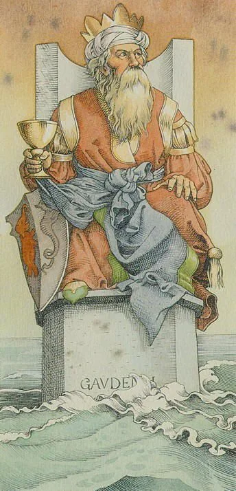 King Of Cups - The Durer Tarot - Tarot Deck by Giacinto Gaudenzi