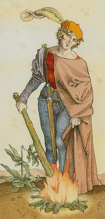 Page Of Wands - The Durer Tarot - Tarot Deck by Giacinto Gaudenzi