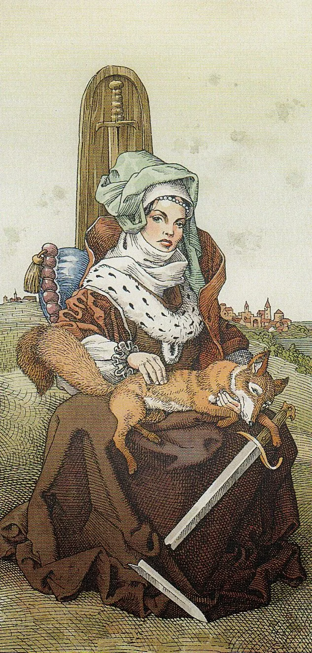 Queen Of Swords - The Durer Tarot - Tarot Deck by Giacinto Gaudenzi