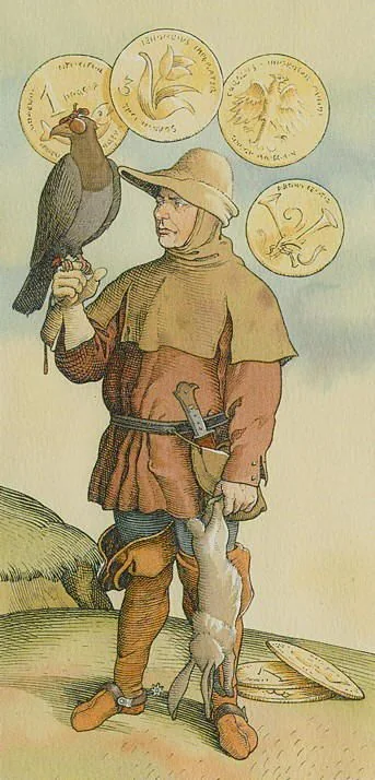 Seven Of Pentacles - The Durer Tarot - Tarot Deck by Giacinto Gaudenzi