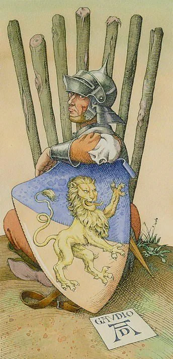 Seven Of Wands - The Durer Tarot - Tarot Deck by Giacinto Gaudenzi
