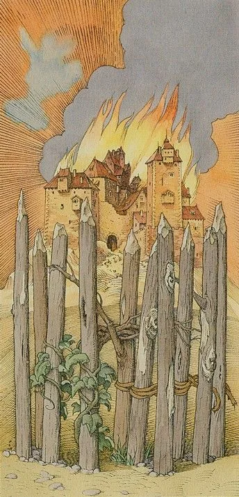 Ten Of Wands - The Durer Tarot - Tarot Deck by Giacinto Gaudenzi