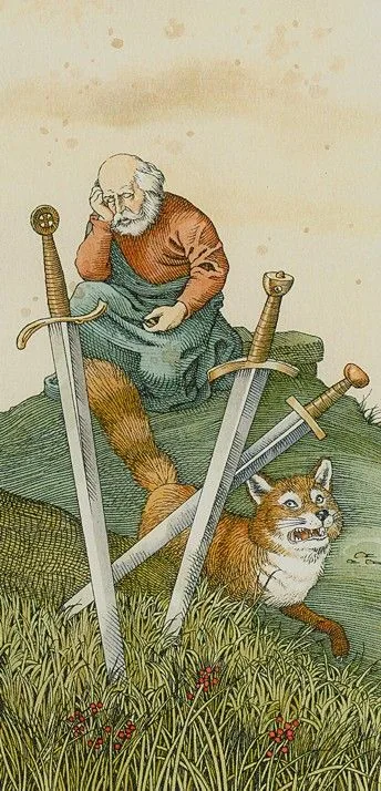 Three Of Swords - The Durer Tarot - Tarot Deck by Giacinto Gaudenzi
