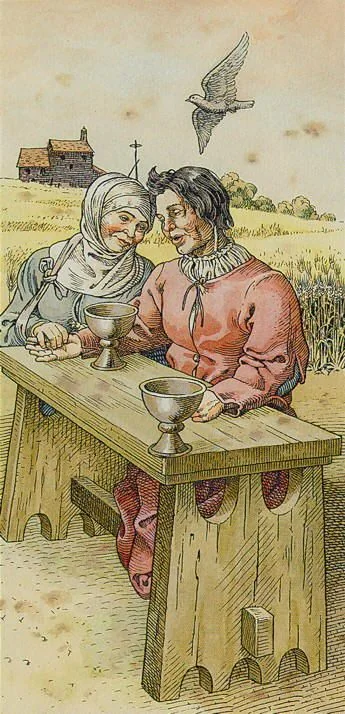 Two Of Cups - The Durer Tarot - Tarot Deck by Giacinto Gaudenzi