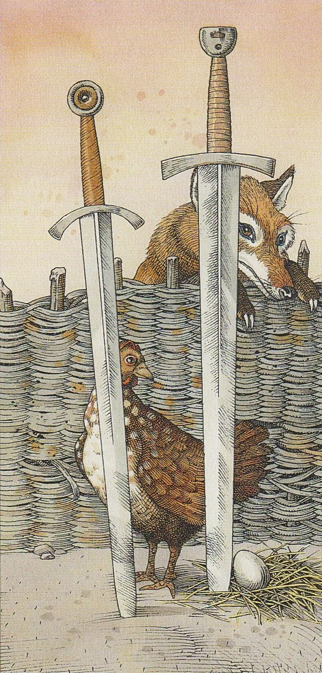 Two Of Swords - The Durer Tarot - Tarot Deck by Giacinto Gaudenzi