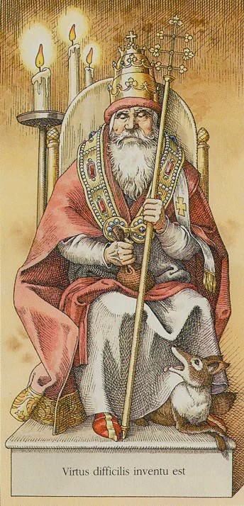 V. The Hierophant - The Durer Tarot - Tarot Deck by Giacinto Gaudenzi