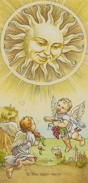 XIX. The Sun - The Durer Tarot - Tarot Deck by Giacinto Gaudenzi
