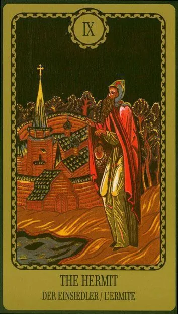 The Hermit card from the Egorov Tarot deck