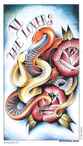 Temperance card from the Eight Coins Tattoo Tarot deck