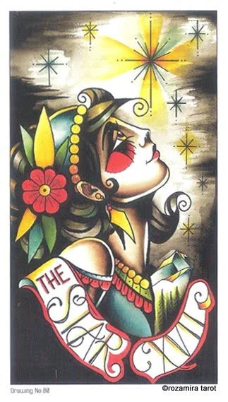 The Chariot card from the Eight Coins Tattoo Tarot deck