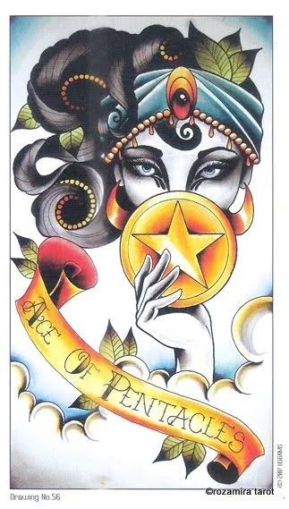 The Star card from the Eight Coins Tattoo Tarot deck