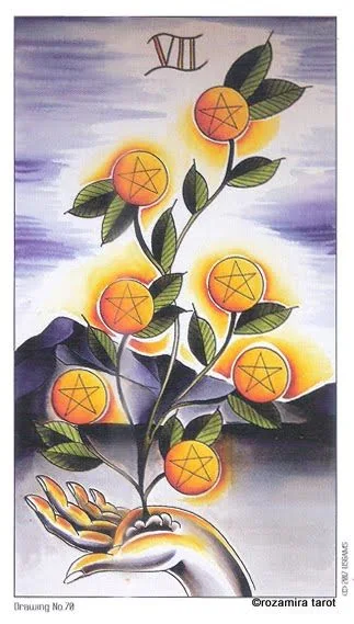 Ace of Pentacles card from the Eight Coins Tattoo Tarot deck
