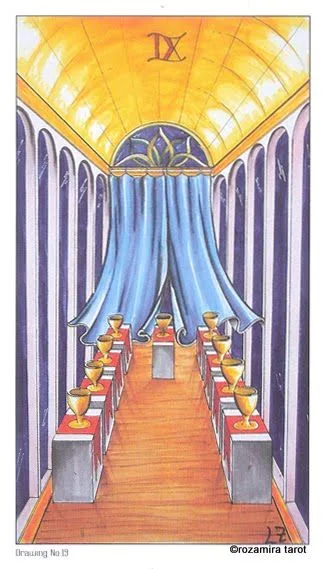 Eight of Cups card from the Eight Coins Tattoo Tarot deck