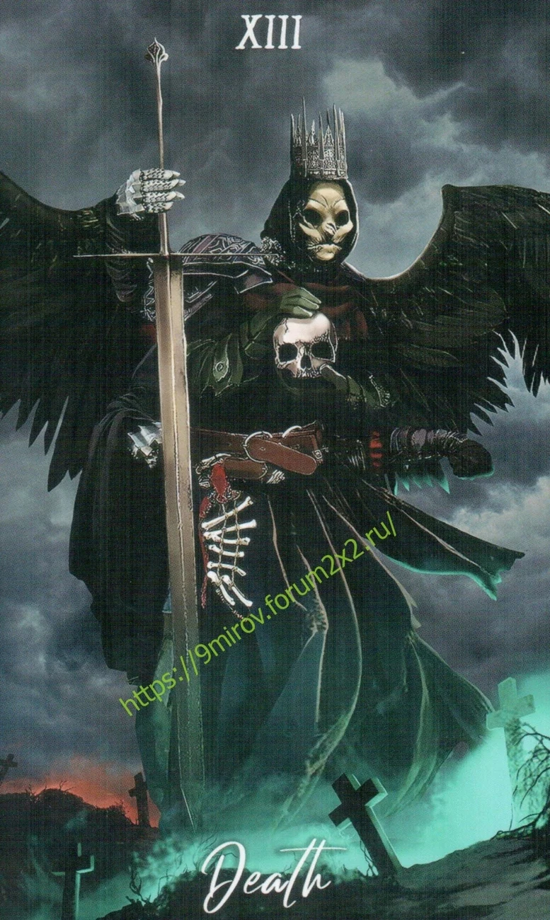 Death card from Elemental Wisdom Tarot, part of the complete 78-card TarotFans gallery