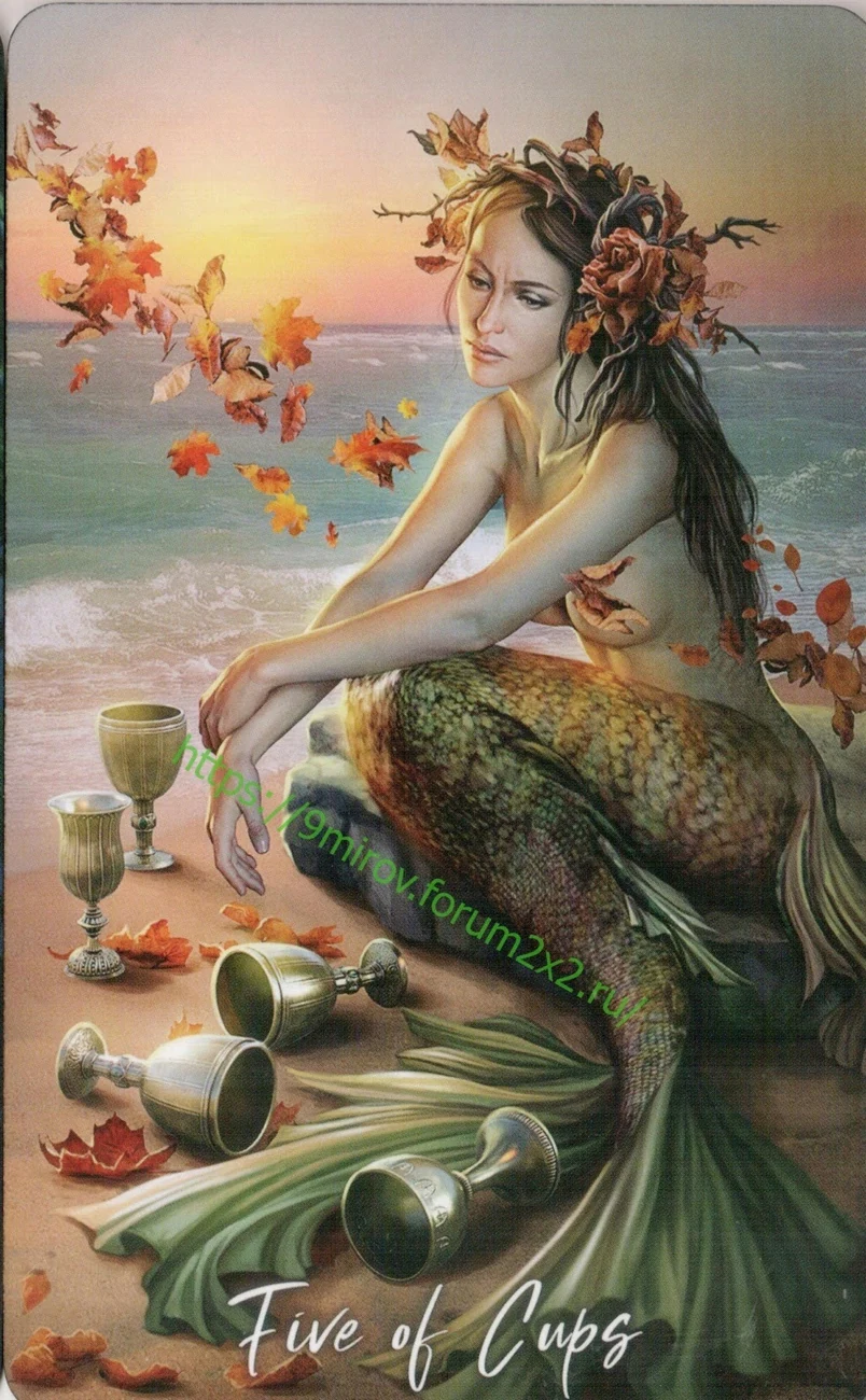 Five of Cups card from Elemental Wisdom Tarot, part of the complete 78-card TarotFans gallery