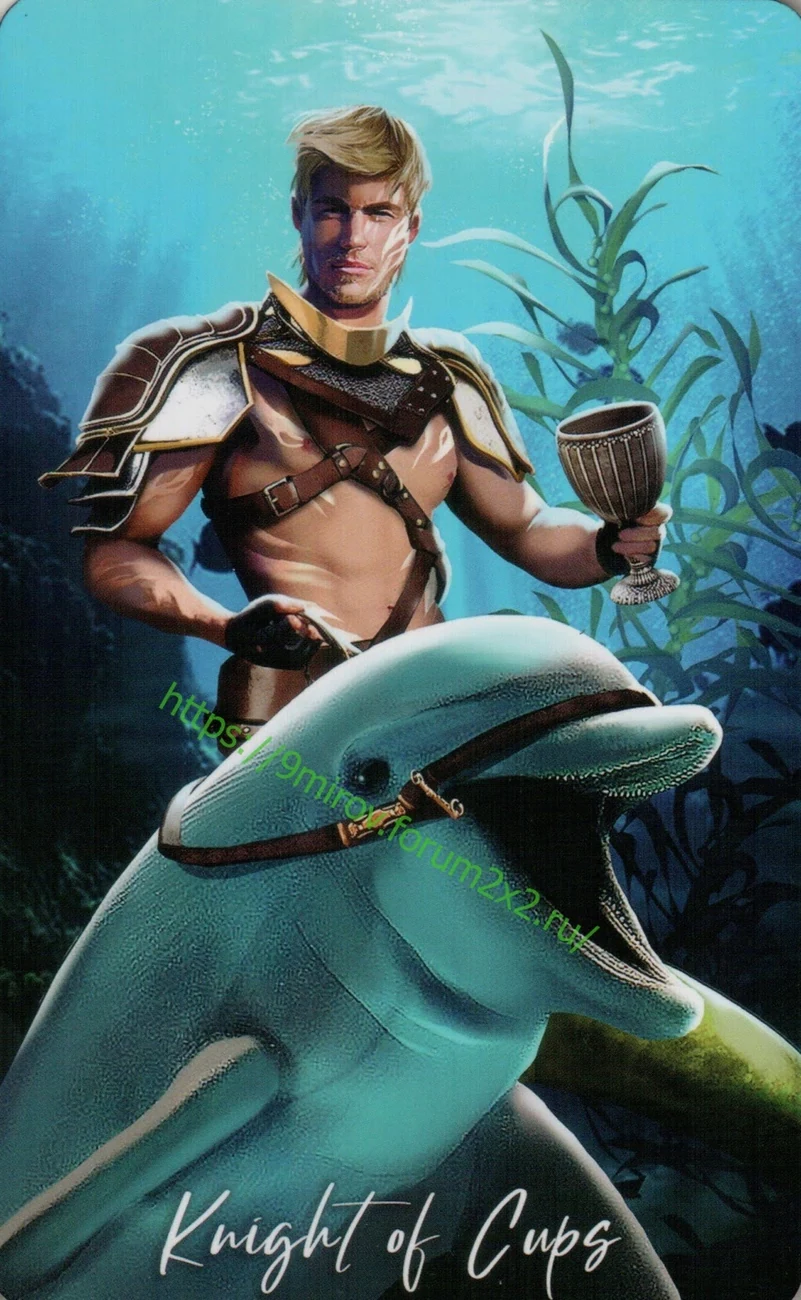 Knight of Cups card from Elemental Wisdom Tarot, part of the complete 78-card TarotFans gallery