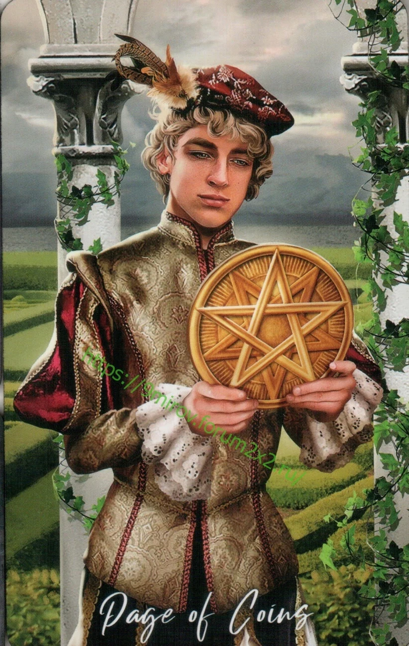 Page of Coins card from Elemental Wisdom Tarot, part of the complete 78-card TarotFans gallery