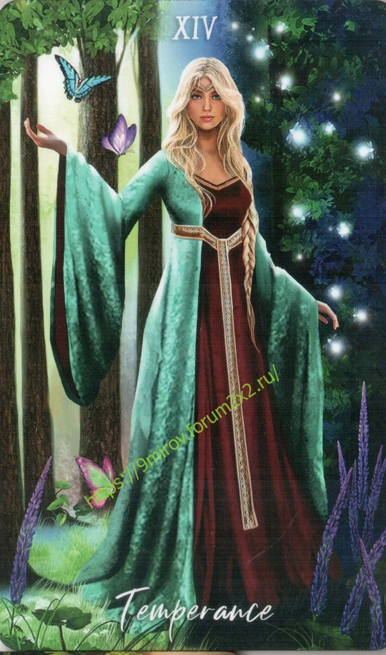 Temperance card from Elemental Wisdom Tarot, part of the complete 78-card TarotFans gallery